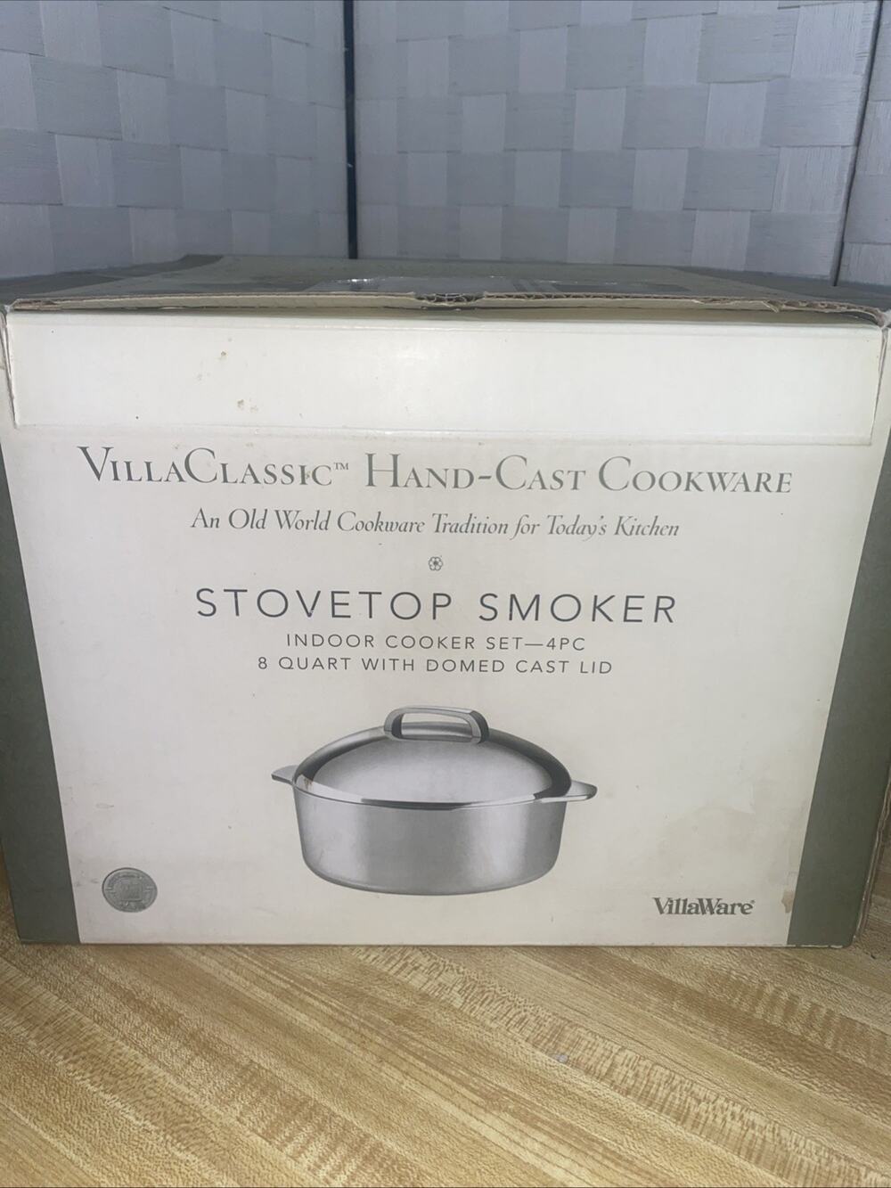 Villaware 4 Pc Stovetop Cooker Smoker 8 Quart Hand Cast Cookware Villaclassic